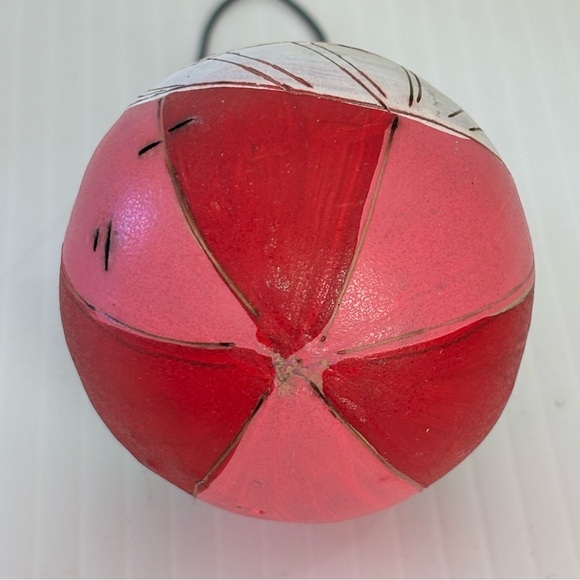 Unique Gourd Etched Santa Claus Christmas Ornament Rattle Hand Carved - Picture 5 of 7